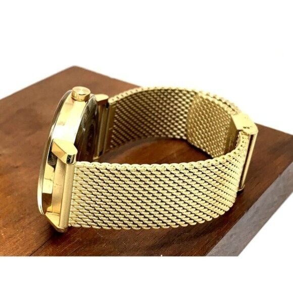 Movado Men's Watch 3600560 Bold Gold Dial Swiss Quartz Steel 40mm Mesh Band - Picture 8 of 13